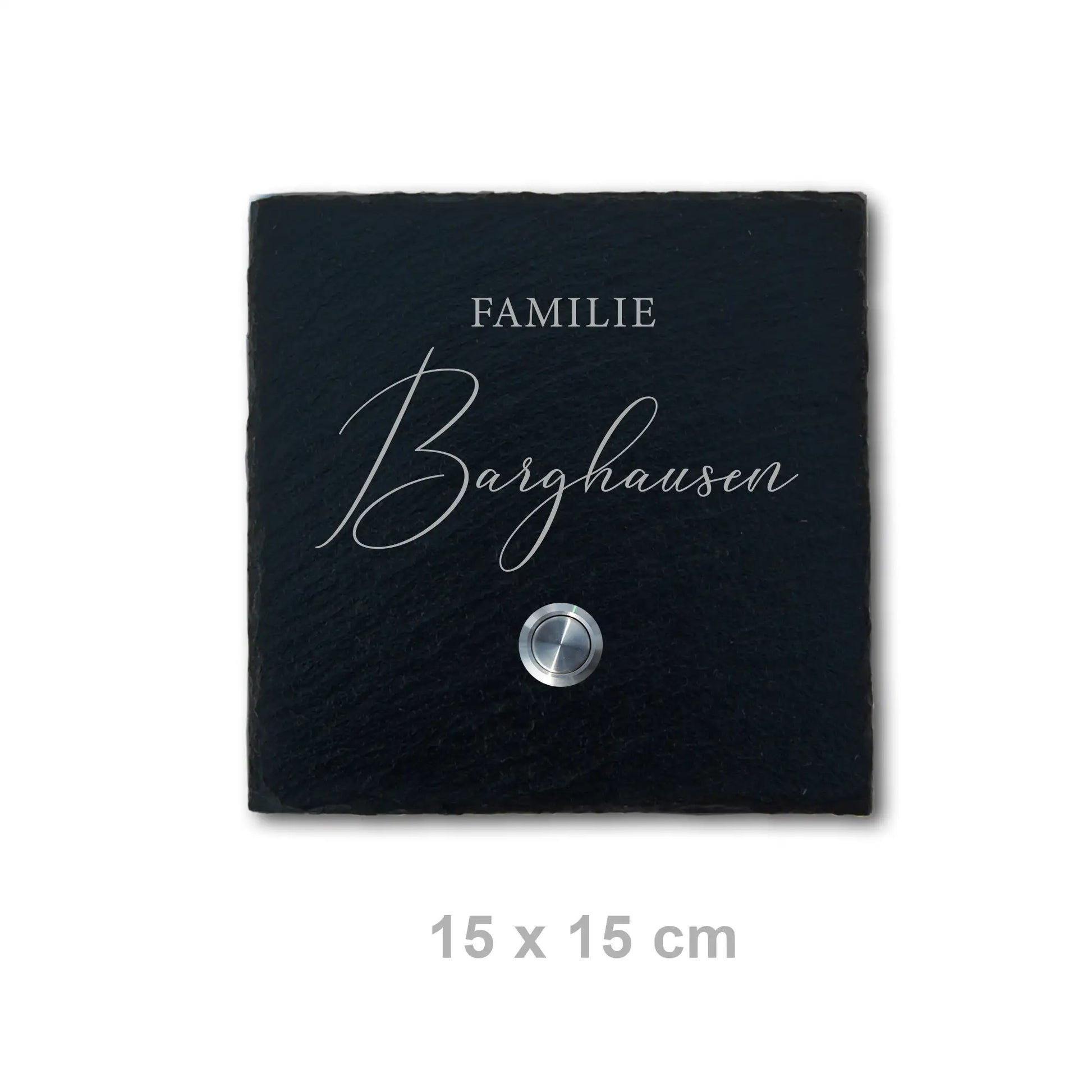 Klingelschild aus Schiefer - Motiv BARGHAUSEN - Jeske Design