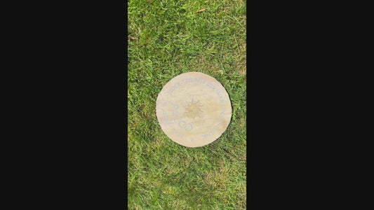 Round gravestone memorial stone personalized for dog &amp; cat made of sandstone