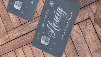 HONEY - personalized slate sign for the beekeeper